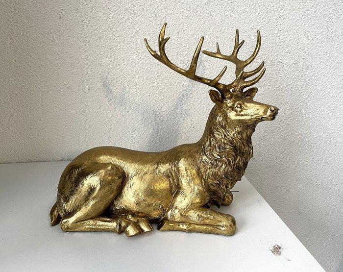 Kerstbeeldje Gremo ***LIGGEND HERT***XXL - Composiet, Diversen, Kerst