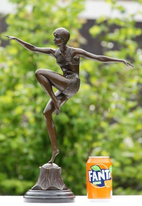 chiparus after - sculptuur, scarab dancer con brio - 46 cm -, Antiek en Kunst, Kunst | Designobjecten