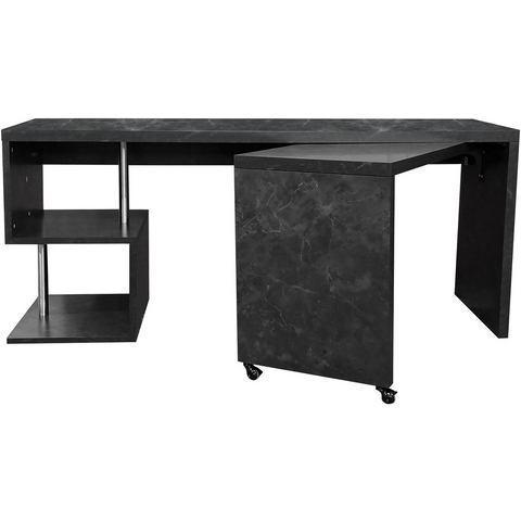 Places of Style Bureau Lopar, hoekbureau , rolbaar, Huis en Inrichting, Bureaus, Nieuw, Verzenden