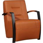 Leren fauteuil Magnificent - Hermes Cognac (cognac/oranje), Nieuw, Ophalen of Verzenden, 50 tot 75 cm, Industrieel, Modern