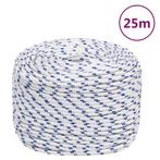 vidaXL Boot touw 8 mm 25 m polypropyleen wit, Verzenden, Nieuw