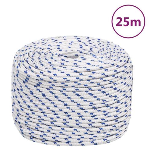 vidaXL Boot touw 8 mm 25 m polypropyleen wit, Doe-het-zelf en Verbouw, IJzerwaren en Bevestigingsmiddelen, Nieuw, Verzenden