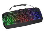 Gaming LED Toetsenbord Hurricane - LED Backlight - Zwart, Ophalen of Verzenden, Qwerty, Nieuw, Gaming toetsenbord