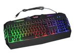 Gaming LED Toetsenbord Hurricane - LED Backlight - Zwart, Nieuw, Gaming toetsenbord, Ophalen of Verzenden, Qwerty