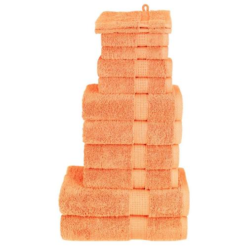 vidaXL 12-delige Handdoekenset SOLUND 600 g/m² oranje, Huis en Inrichting, Badkamer | Badtextiel en Accessoires, Oranje, Nieuw