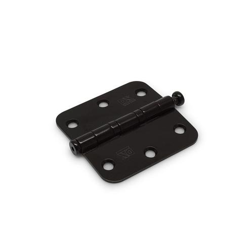Kogellagerscharnier 76x76mm afgerond RVS/zwart, Doe-het-zelf en Verbouw, Hang- en Sluitwerk, Nieuw, Verzenden