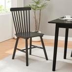 Eetkamerstoel Karmoy 2-delige set 89x46x52 cm zwart [en.casa, Huis en Inrichting, Stoelen, Verzenden, Nieuw