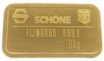 100 gram goudbaar Schone (zie ontwerp), Postzegels en Munten, Edelmetalen en Baren, Verzenden, Goud