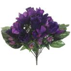 Rouwboeket zijdebloemen 38cm. rosebud+ alstroemeria paars, Nieuw, Ophalen of Verzenden