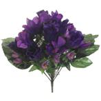 Rouwboeket zijdebloemen 38cm. rosebud+ alstroemeria paars, Ophalen of Verzenden, Nieuw