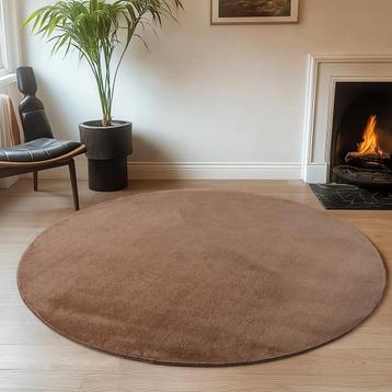 Rond Wasbaar Vloerkleed | Joy | Mokka | 120x120 cm beschikbaar voor biedingen