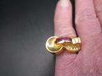 Ring - 18 karaat Geel goud, Zware tankring diamanten, Nieuw