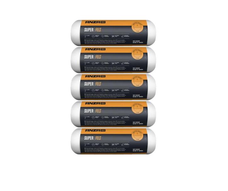 Anza Pro Felt Lakvilt Roller 10 cm (5 stuks), Doe-het-zelf en Verbouw, Verf, Beits en Lak, Nieuw, Ophalen of Verzenden