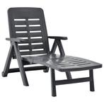 vidaXL Ligbed inklapbaar kunststof antraciet, Tuin en Terras, Ligbedden, Verzenden, Nieuw
