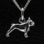 Zilveren Bulldog Franse ketting hanger - klein, Sieraden, Tassen en Uiterlijk, Verzenden, Nieuw