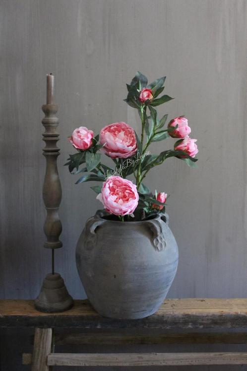 Namaak pioenrozen in pot Pink 68 cm, Huis en Inrichting, Woonaccessoires | Kunstplanten en Kunstbloemen, Nieuw, Ophalen of Verzenden