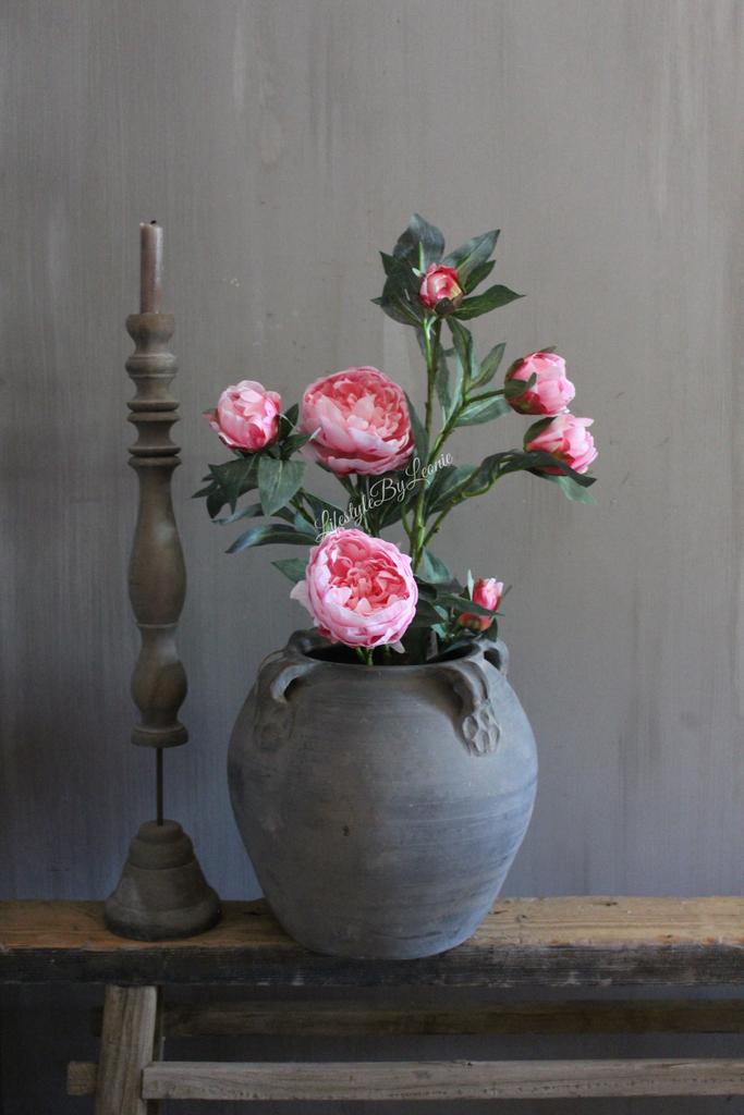 Namaak pioenrozen in pot Pink 68 cm, Huis en Inrichting, Woonaccessoires | Kunstplanten en Kunstbloemen, Nieuw, Ophalen of Verzenden
