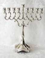 Kleine Chanukah Menorah / klassiek model verzilverde uitv..., Huis en Inrichting, Verzenden, Nieuw