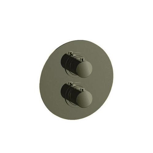 Inbouwthermostaat met Afbouwdeel Salenzi Giro Rond Zwart, Doe-het-zelf en Verbouw, Sanitair, Kraan, Nieuw, Chroom, Ophalen of Verzenden