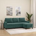 vidaXL Driezitsbank met voetenbank 180 cm fluweel, Huis en Inrichting, Banken | Bankstellen, Verzenden, 150 tot 200 cm, Stof, Driepersoons
