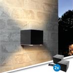 Solar LED wandlamp Emme recht - Voordeelset van 2, Tuin en Terras, Zonne-energie, Verzenden, Minder dan 50 watt, Wandlamp