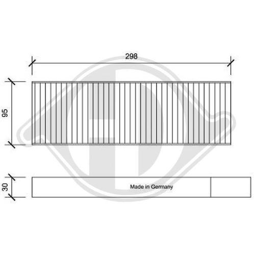 BINNENFILTER VOOR CITROEN C4 GRAND PICASSO 2006- 6447xf, Auto-onderdelen, Filters, Nieuw, Ophalen of Verzenden