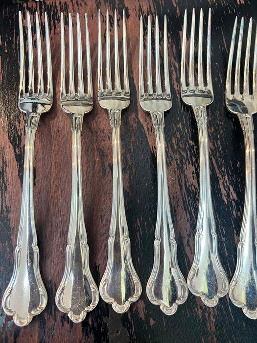 Bestekset voor 12 personen (12) - .800 zilver - Vintage CESA, Antiek en Kunst, Antiek | Goud en Zilver
