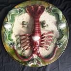 Bord - Palissy Majolica Lobster Plate Realistic Clams, Antiek en Kunst