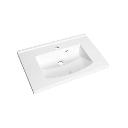 Wastafel Allibert Flex 70,2x46,2x4 cm met Kraangat Polybeton, Doe-het-zelf en Verbouw, Sanitair, Overige typen, Nieuw, Ophalen of Verzenden