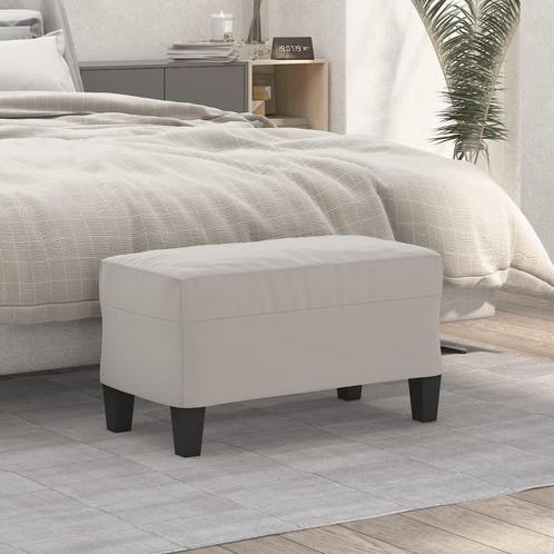 vidaXL Bankje 70x35x41 cm microvezelstof lichtgrijs, Huis en Inrichting, Banken | Bankstellen, Nieuw, Minder dan 150 cm, Stof