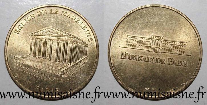 France Komitat 75 Paris Madeleine Kirche Monnaie de Paris..., Postzegels en Munten, Penningen en Medailles, Verzenden