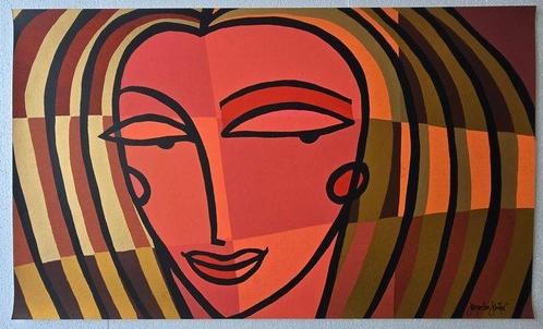 Jacqueline Schäfer (1961) - Face 2, Antiek en Kunst, Kunst | Schilderijen | Modern
