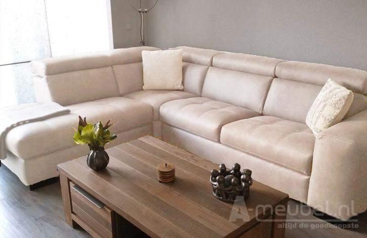 Bankstel Harderwijk - rechte banken - Wit, Huis en Inrichting, Banken | Bankstellen, Nieuw, Stof