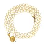 Halsketting - 18 karaat Geel goud Parel, Sieraden, Tassen en Uiterlijk, Antieke sieraden