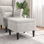 vidaXL Kruk met houten poten crèmekleurig fluweel, Huis en Inrichting, Stoelen, Verzenden, Nieuw