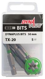 Dynaplus schroefbit TX20 lang 50mm - 5 stuks, Doe-het-zelf en Verbouw, Gereedschap | Handgereedschap, Verzenden, Nieuw