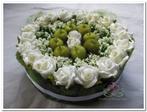 Actie taart foambloemen- rose cake 15 cm. wit foambloemen, Ophalen of Verzenden, Nieuw