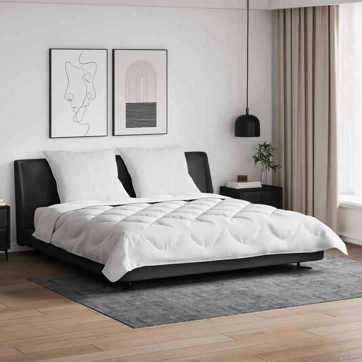 vidaXL Dekbed met kussen 3 pcs Wit Microfibre, Huis en Inrichting, Slaapkamer | Beddengoed, Wit, Nieuw, Verzenden