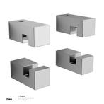 Spiegelklemmen Clou Hold Me Vierkant Chroom Set van 4 Stuks, Ophalen of Verzenden, Nieuw, Chroom, Bad