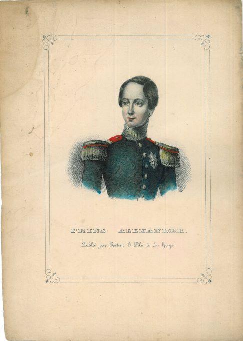 Portrait of Alexander of the Netherlands, Prince (...), Antiek en Kunst, Kunst | Etsen en Gravures