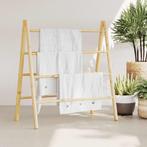 vidaXL Handdoekladder met 4 sporten 90x50x100 cm bamboe, Huis en Inrichting, Verzenden, Nieuw, Bruin