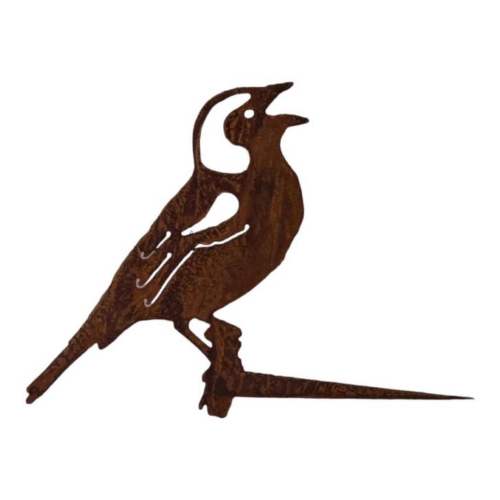 Tuindecoratie tjilpende vink  met pin  20x27 cm, Tuin en Terras, Tuinwanddecoratie, Verzenden