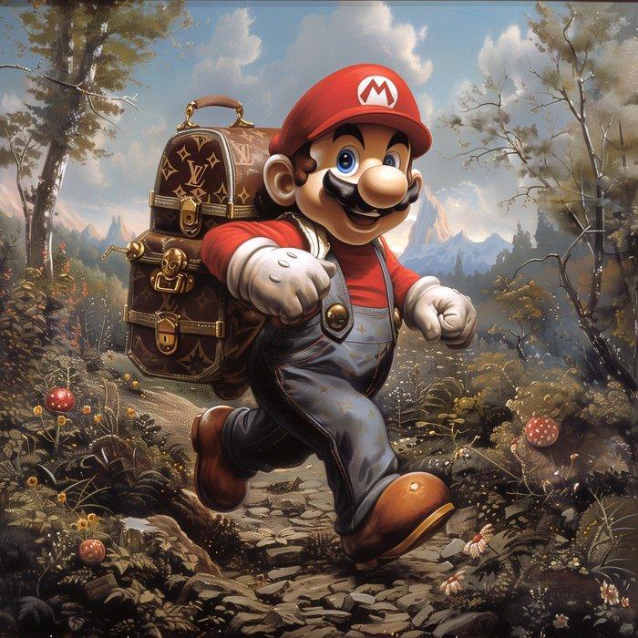 Giuliart2025 - Mario Running Vuitton, Spelcomputers en Games, Spelcomputers | Overige Accessoires
