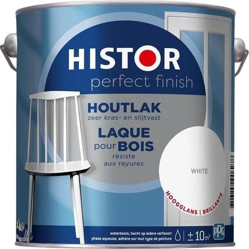 Histor Perfect Finish Houtlak Hoogglans RAL 9010 | Zuiver, Doe-het-zelf en Verbouw, Verf, Beits en Lak, Lak, Wit, Nieuw, Minder dan 5 liter
