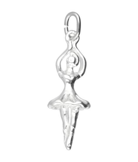 Zilveren Balletdanseres ketting hanger - 2, Sieraden, Tassen en Uiterlijk, Kettinghangers, Verzenden