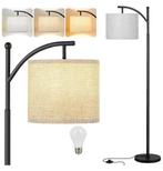 Moderne LED Vloerlamp – Verstelbare Linnen Kap, Huis en Inrichting, Lampen | Vloerlampen, Verzenden, Nieuw