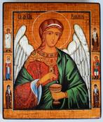 Icoon - RUSSISCH-ORTHODOXE ICOON AARTSENGEL RAFAËL, hout,