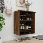 vidaXL Schoenenkast 60x35x70 cm bewerkt hout gerookt, Verzenden, Nieuw