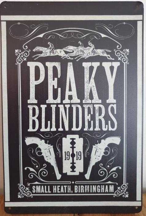 Peaky Blinders zwart reclamebord, Verzamelen, Merken en Reclamevoorwerpen, Nieuw, Ophalen of Verzenden