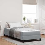 vidaXL Boxspring bed met matras Lichtgrijs 90 x 190 cm Stof, Huis en Inrichting, Verzenden, Nieuw, Stof